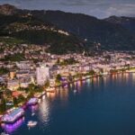 Montreux et le lac Léman en soirée